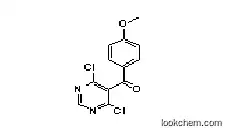 Molecular Structure of 1245646-55-2 ((4,6-dichloropyrimidin-5-yl)(4-methoxyphenyl)methanone)